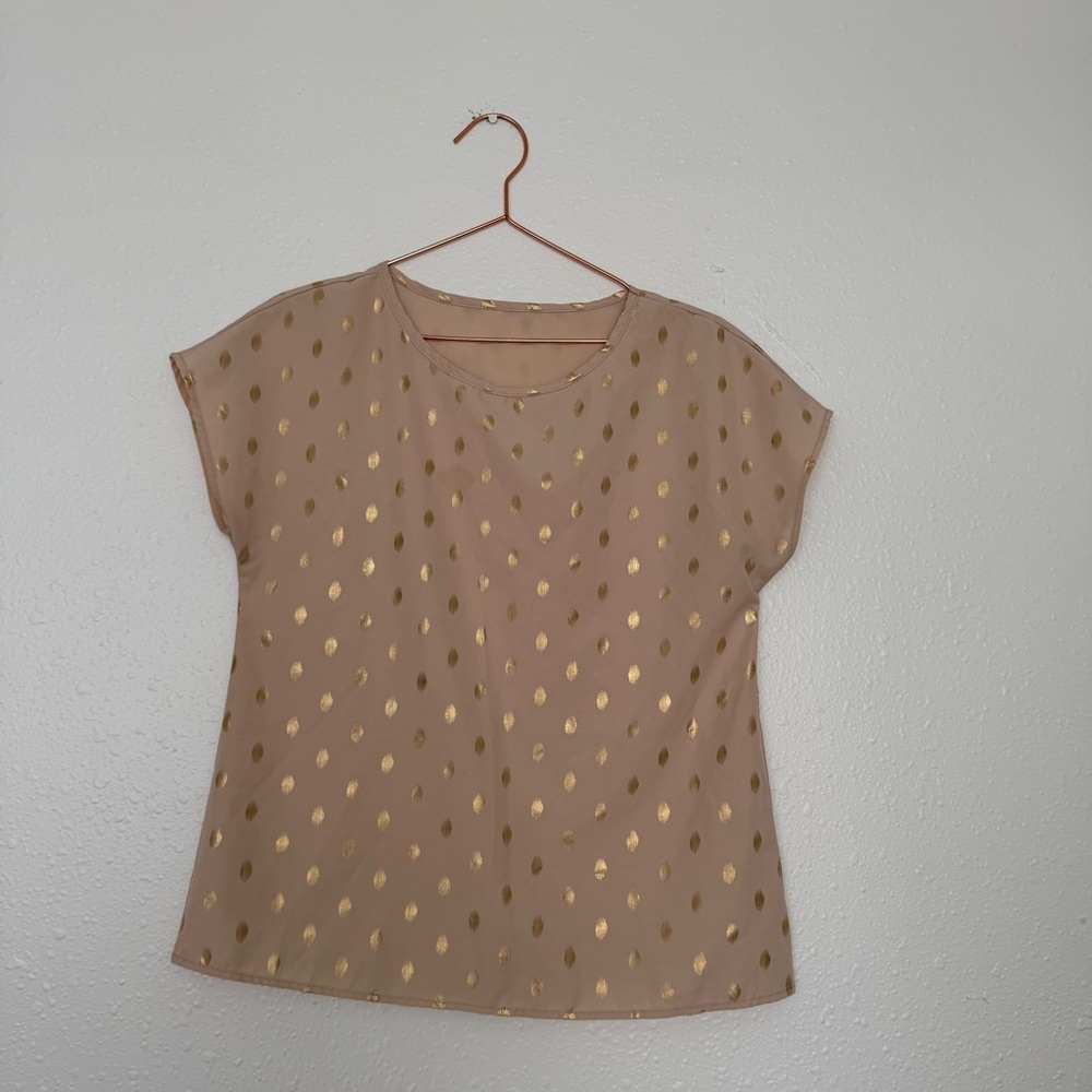 Elegant Gold Dot Women's Blouse